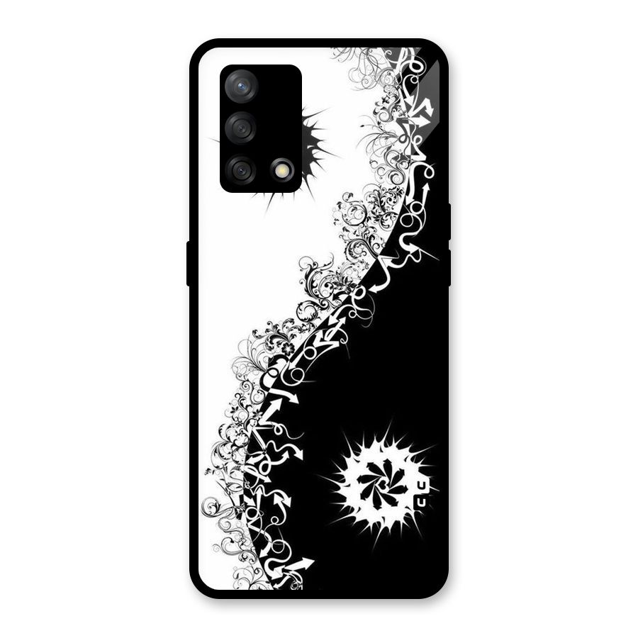 Half Peace Design Glass Back Case for Oppo F19