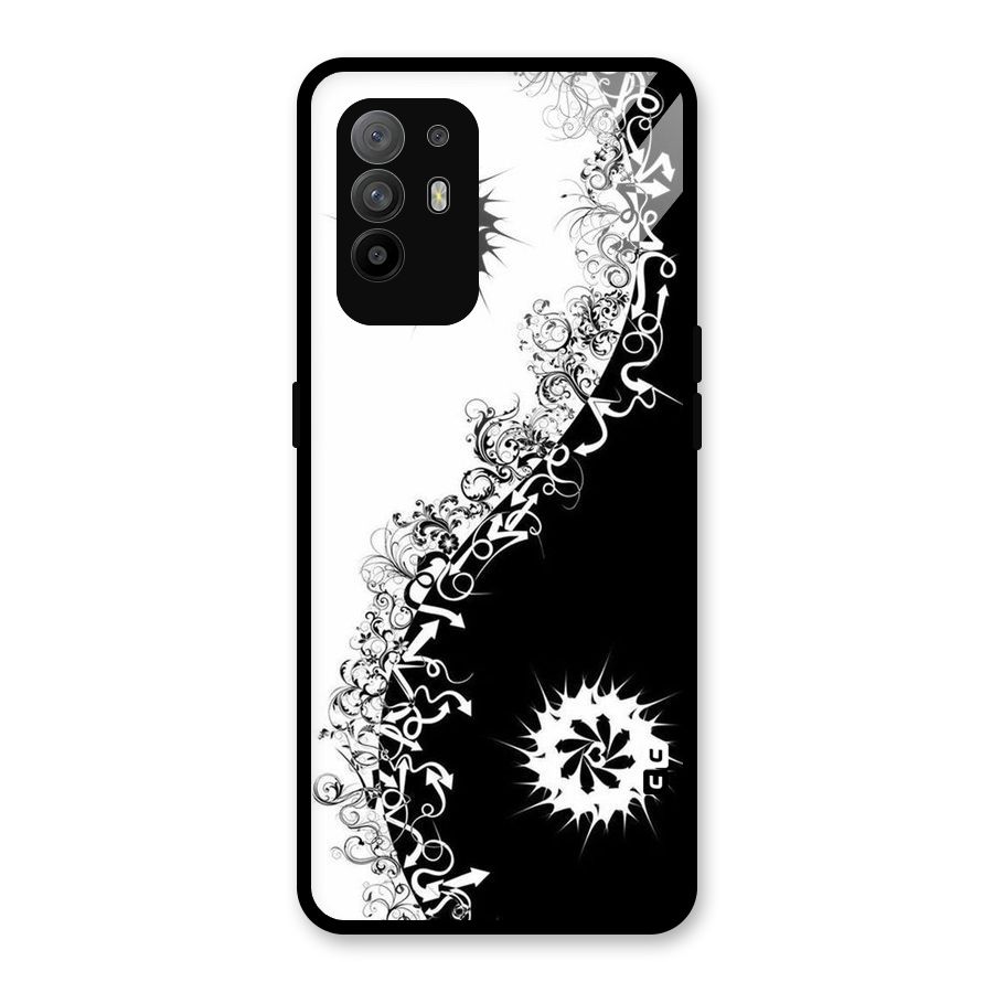 Half Peace Design Glass Back Case for Oppo F19 Pro Plus 5G