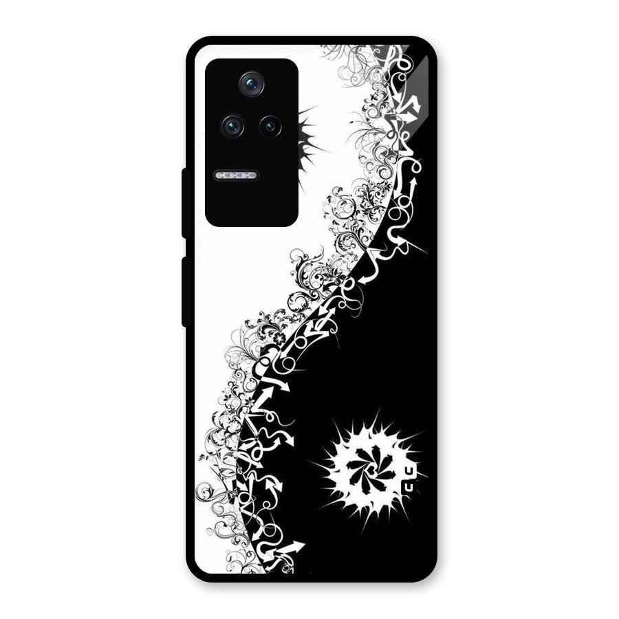 Half Peace Design Glass Back Case for Poco F4 5G