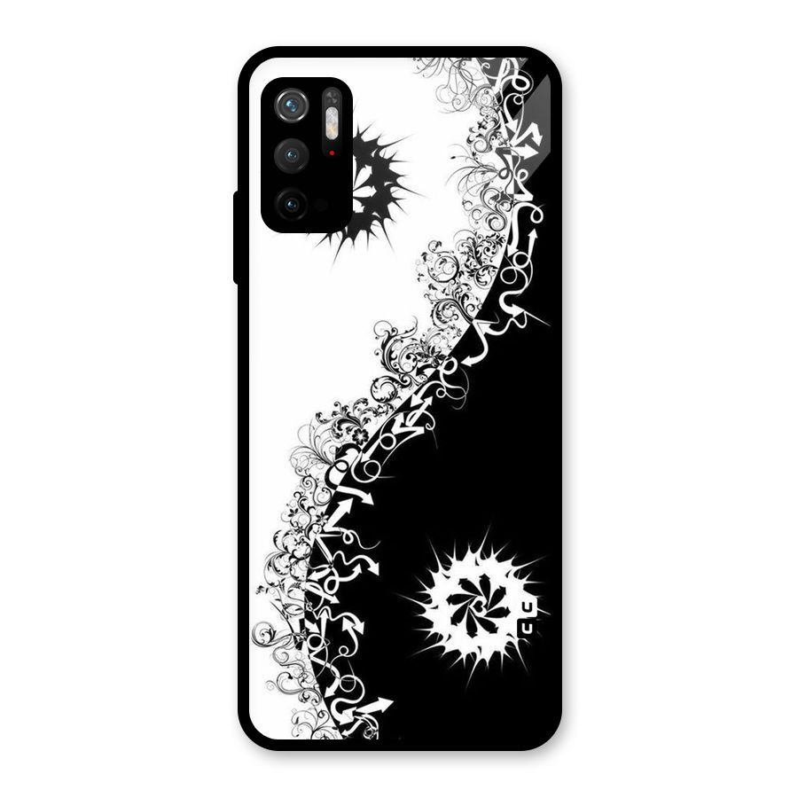 Half Peace Design Glass Back Case for Poco M3 Pro 5G