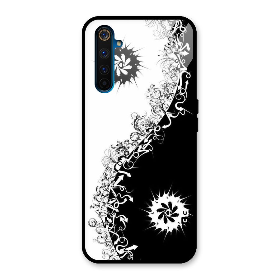 Half Peace Design Glass Back Case for Realme 6 Pro