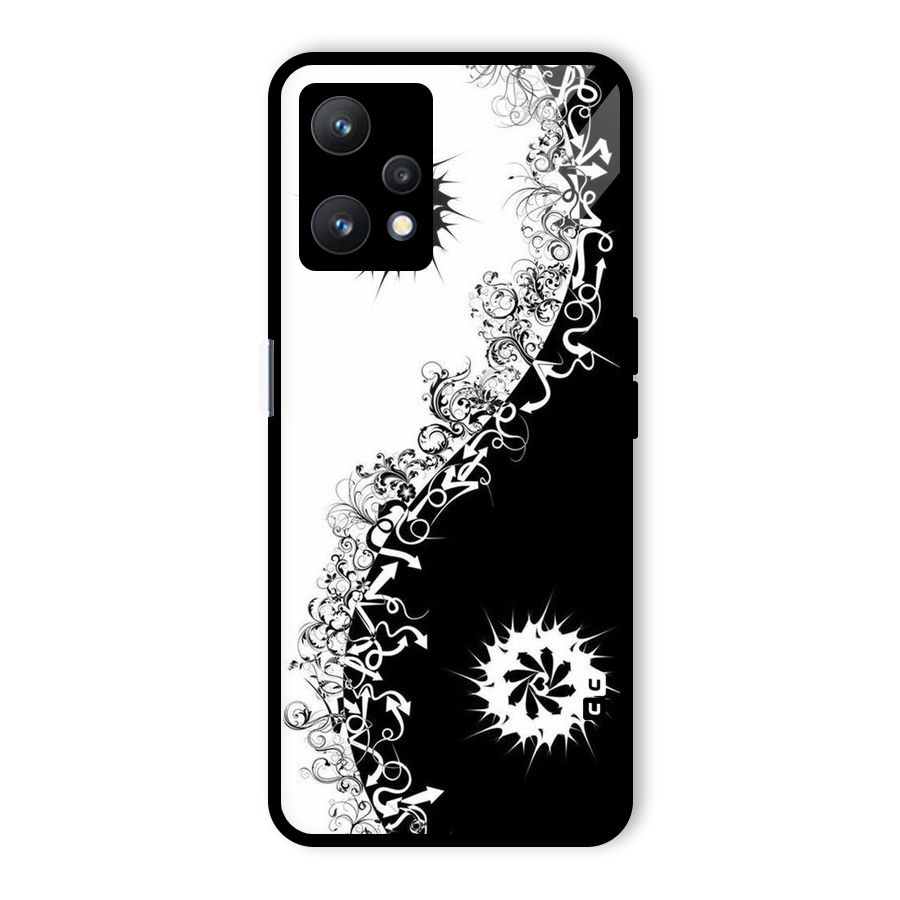 Half Peace Design Glass Back Case for Realme 9 Pro 5G
