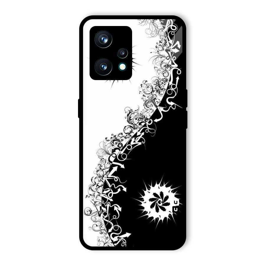 Half Peace Design Glass Back Case for Realme 9 Pro Plus 5G