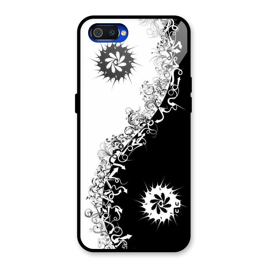 Half Peace Design Glass Back Case for Realme C2