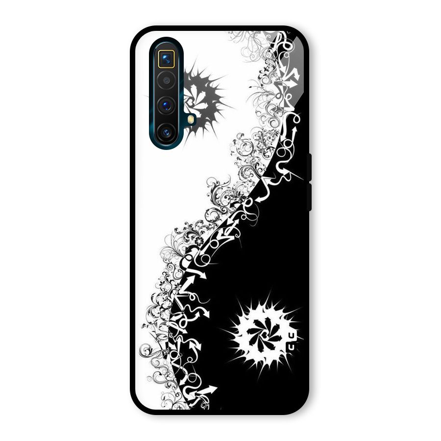 Half Peace Design Glass Back Case for Realme X3
