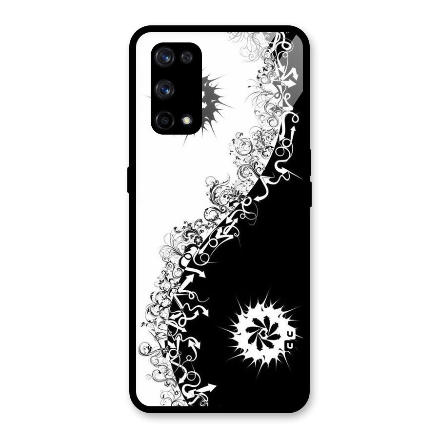 Half Peace Design Glass Back Case for Realme X7 Pro
