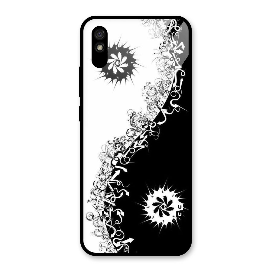 Half Peace Design Glass Back Case for Redmi 9A