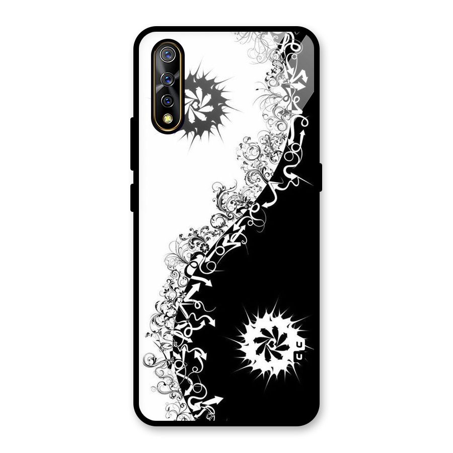 Half Peace Design Glass Back Case for Vivo S1