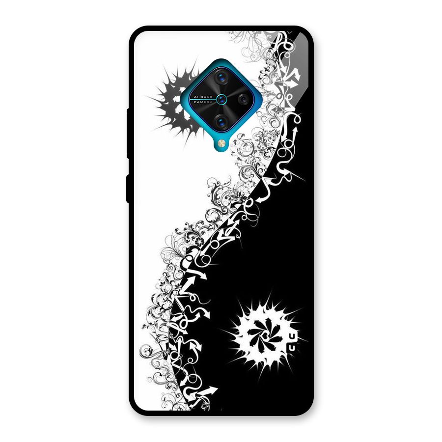 Half Peace Design Glass Back Case for Vivo S1 Pro