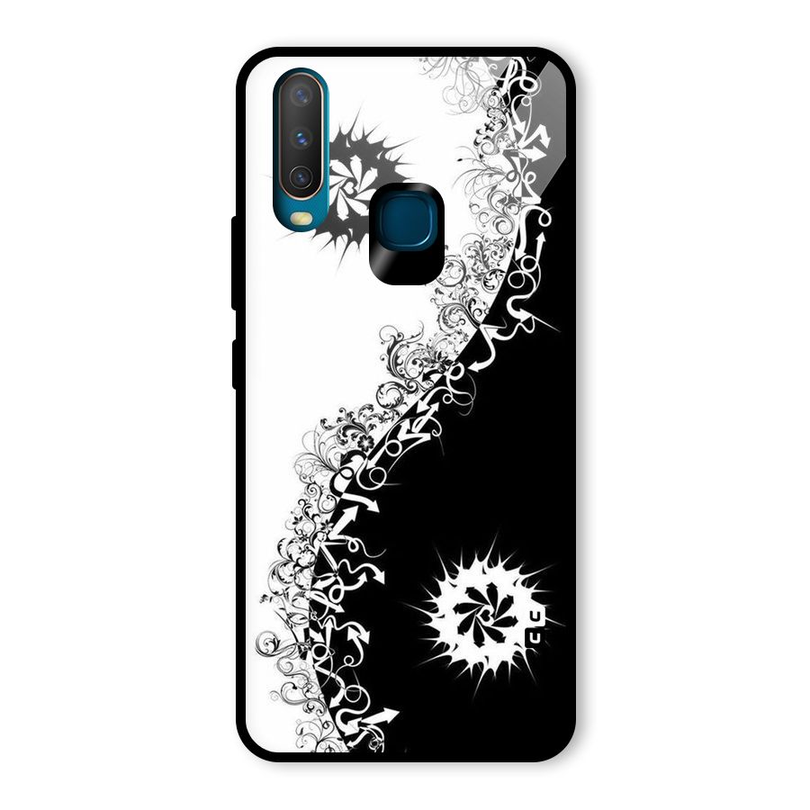 Half Peace Design Glass Back Case for Vivo U10
