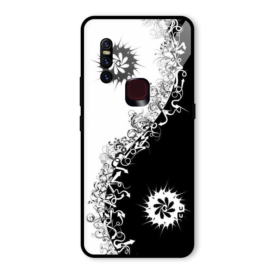Half Peace Design Glass Back Case for Vivo V15