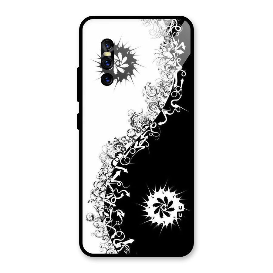 Half Peace Design Glass Back Case for Vivo V15 Pro