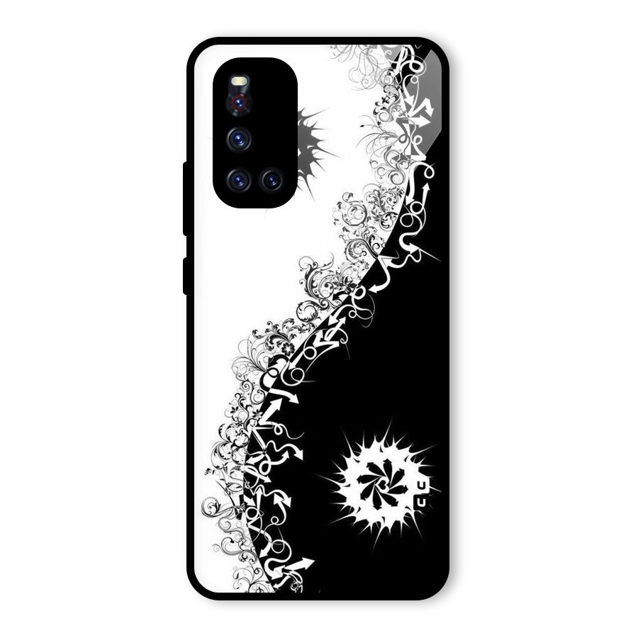 Half Peace Design Glass Back Case for Vivo V19