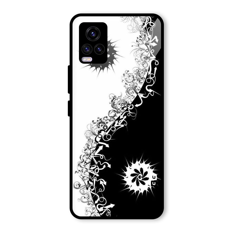 Half Peace Design Glass Back Case for Vivo V20