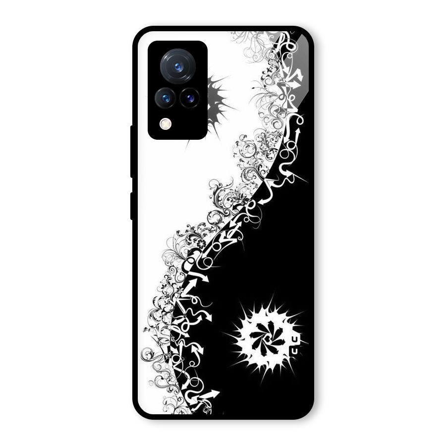 Half Peace Design Glass Back Case for Vivo V21 5G