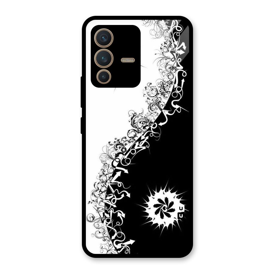 Half Peace Design Glass Back Case for Vivo V23 5G