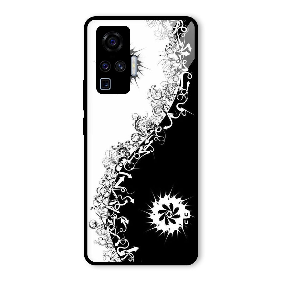 Half Peace Design Glass Back Case for Vivo X50 Pro
