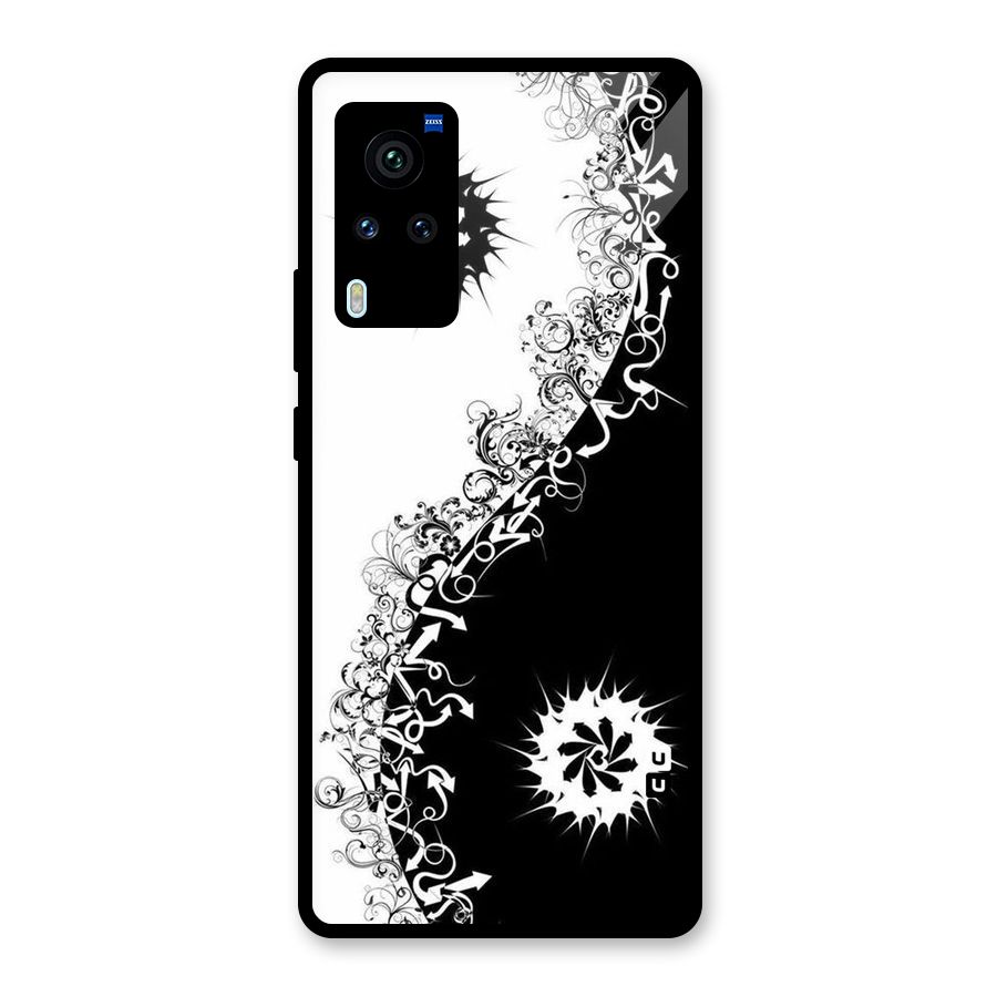 Half Peace Design Glass Back Case for Vivo X60 Pro