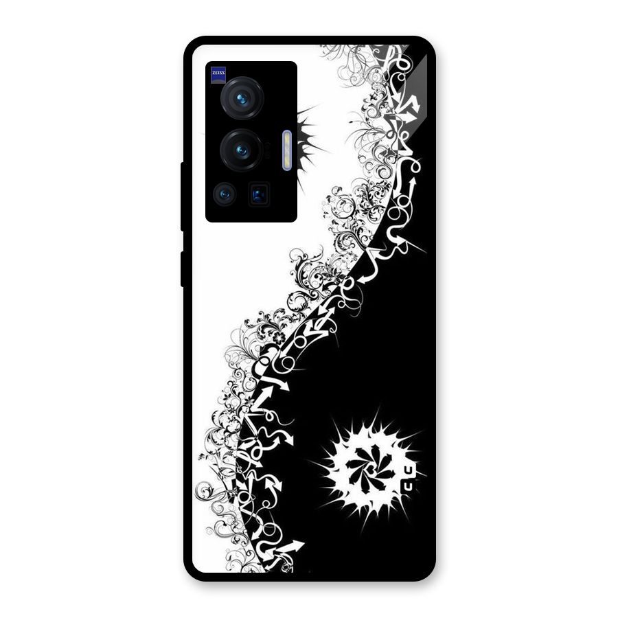 Half Peace Design Glass Back Case for Vivo X70 Pro