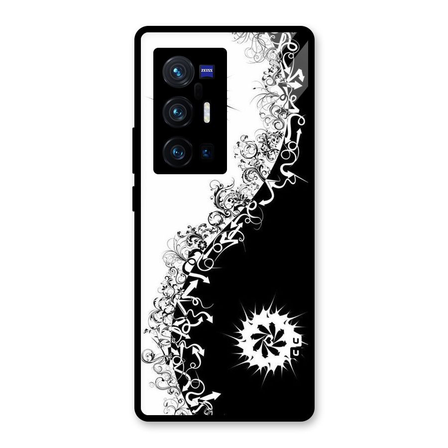 Half Peace Design Glass Back Case for Vivo X70 Pro Plus