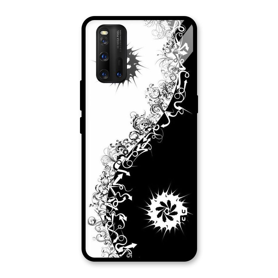 Half Peace Design Glass Back Case for Vivo iQOO 3