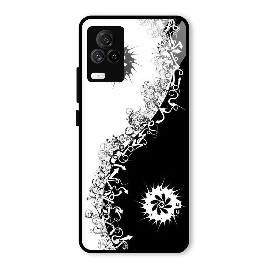 Half Peace Design Glass Back Case for Vivo iQOO 7 Legend 5G