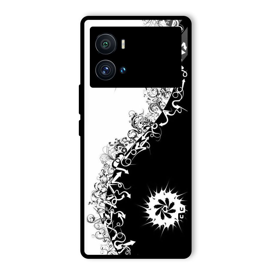 Half Peace Design Glass Back Case for Vivo iQOO 9 Pro