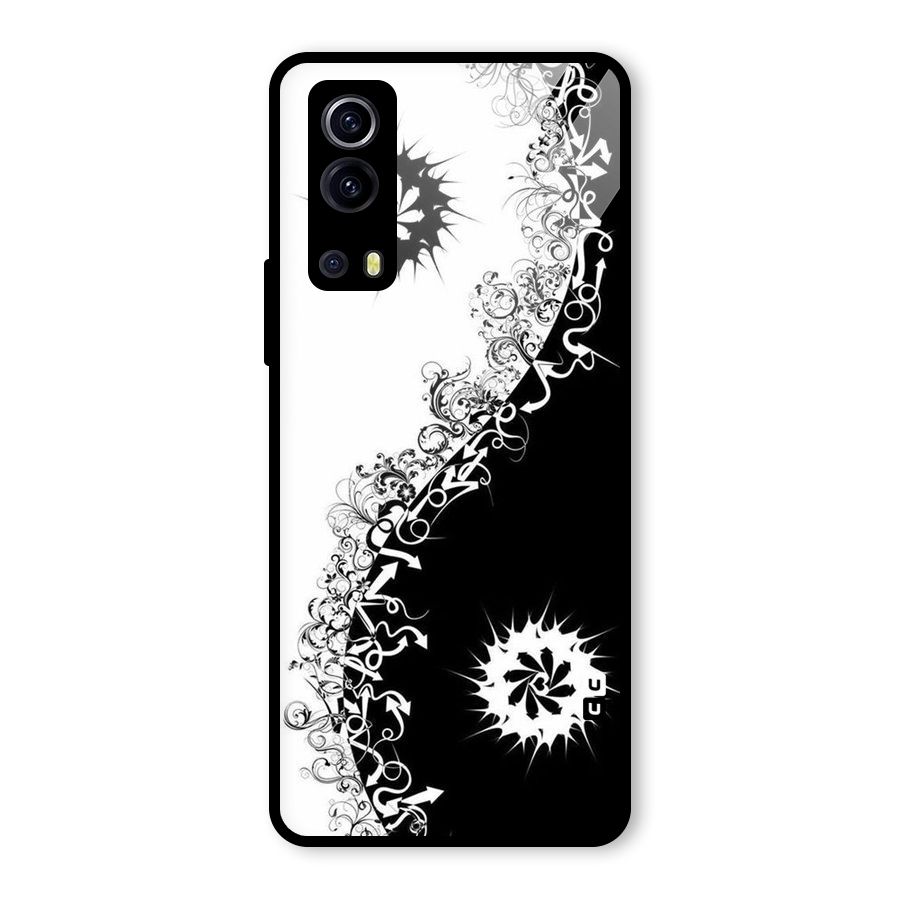 Half Peace Design Glass Back Case for Vivo iQOO Z3