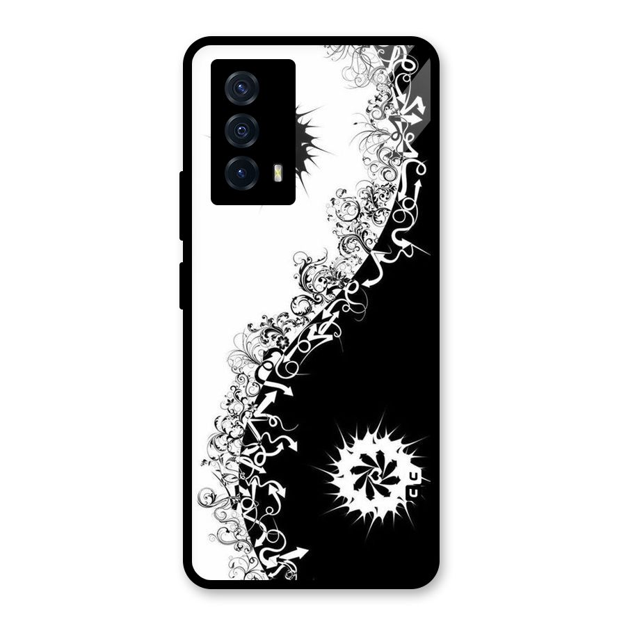 Half Peace Design Glass Back Case for Vivo iQOO Z5