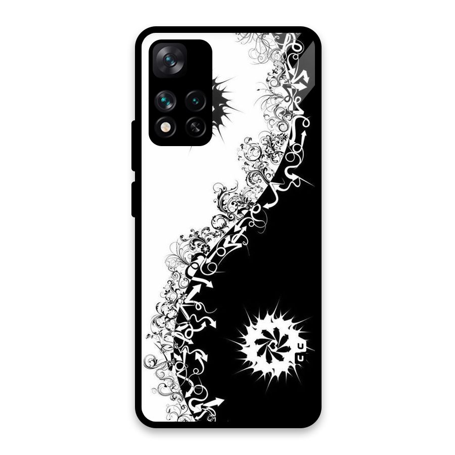 Half Peace Design Glass Back Case for Xiaomi 11i HyperCharge 5G