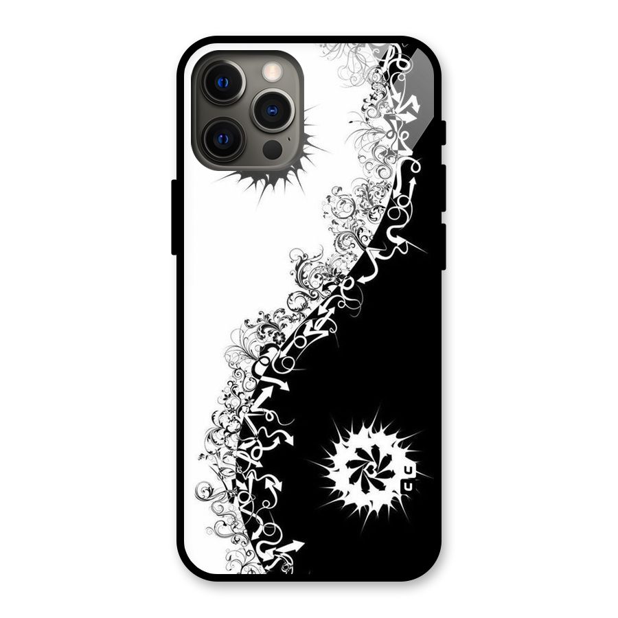 Half Peace Design Glass Back Case for iPhone 12 Pro Max