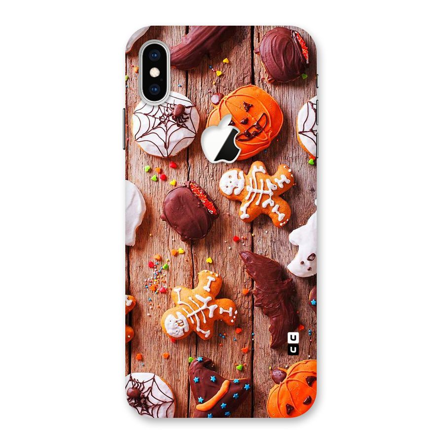 Halloween Chocolates Back Case for iPhone XS Max Apple Cut