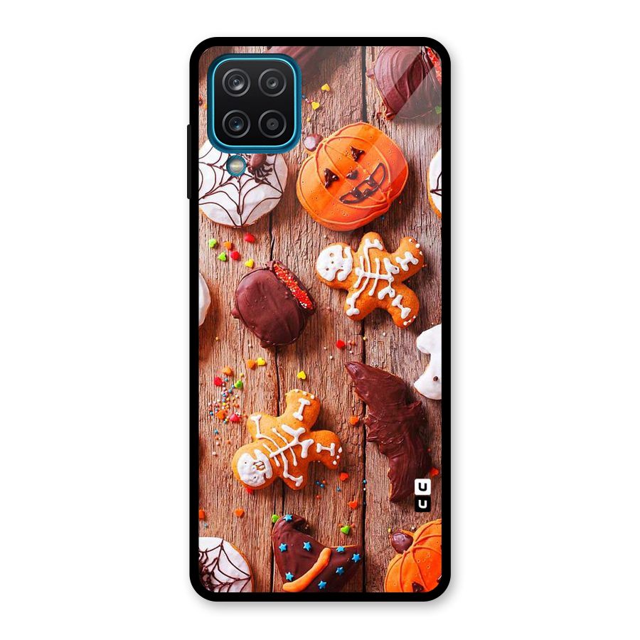 Halloween Chocolates Glass Back Case for Galaxy A12