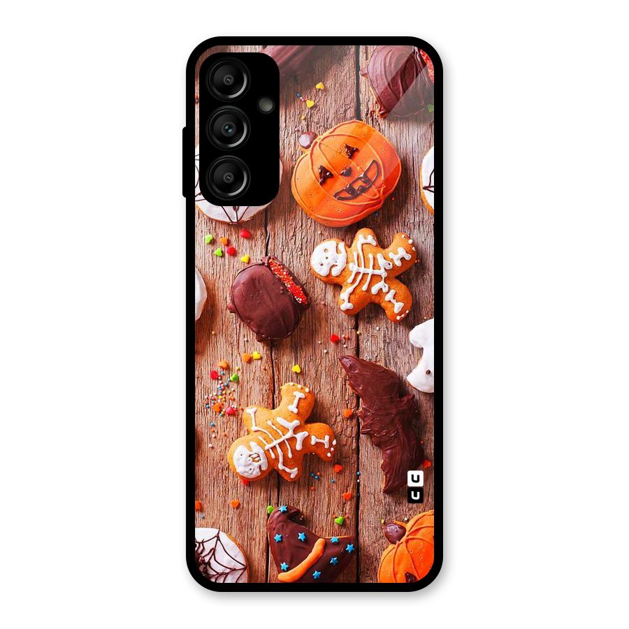 Halloween Chocolates Glass Back Case for Galaxy A14 5G