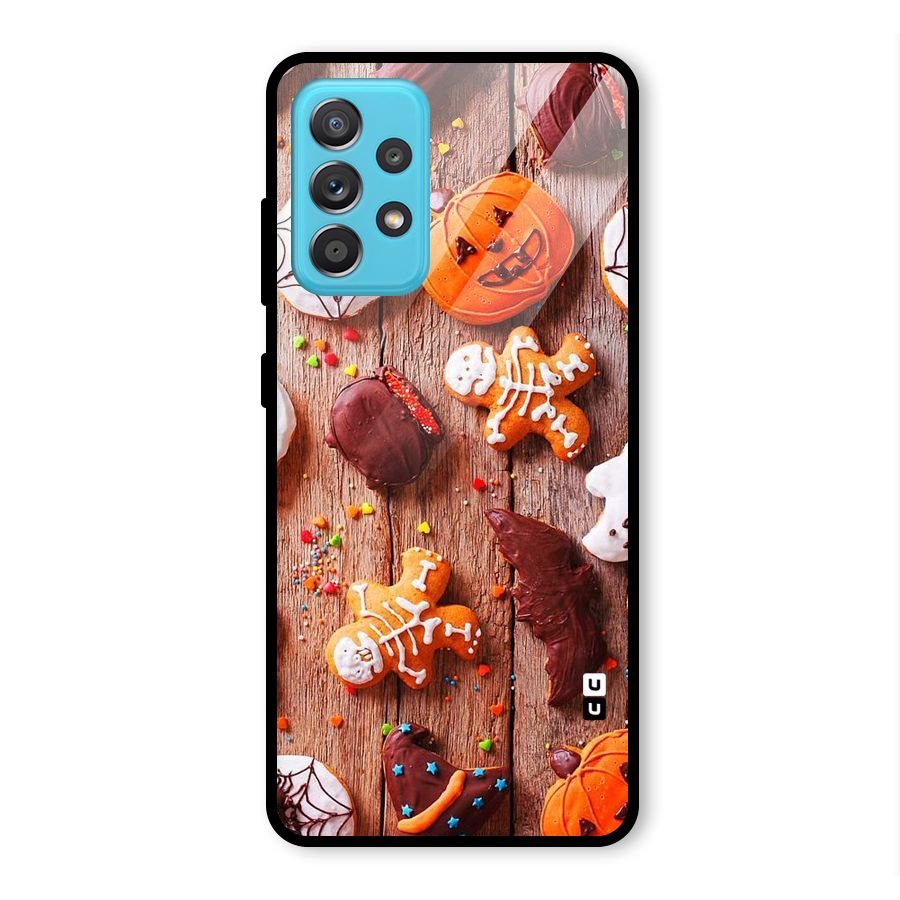 Halloween Chocolates Glass Back Case for Galaxy A52