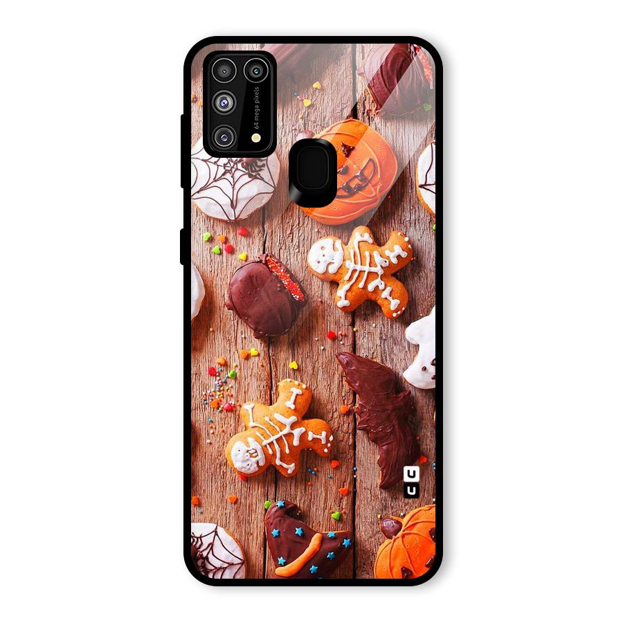 Halloween Chocolates Glass Back Case for Galaxy F41