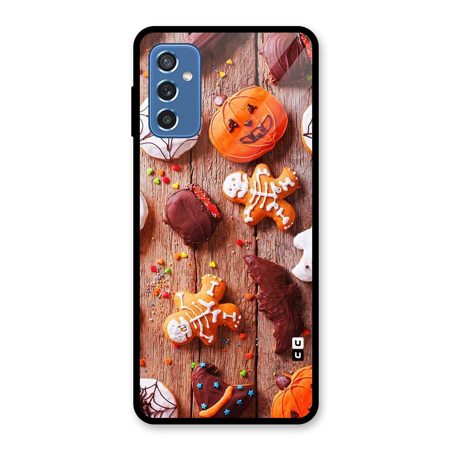 Halloween Chocolates Glass Back Case for Galaxy M52 5G