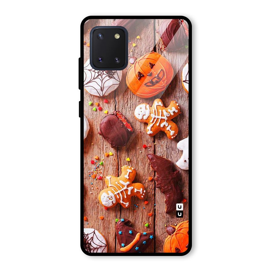 Halloween Chocolates Glass Back Case for Galaxy Note 10 Lite