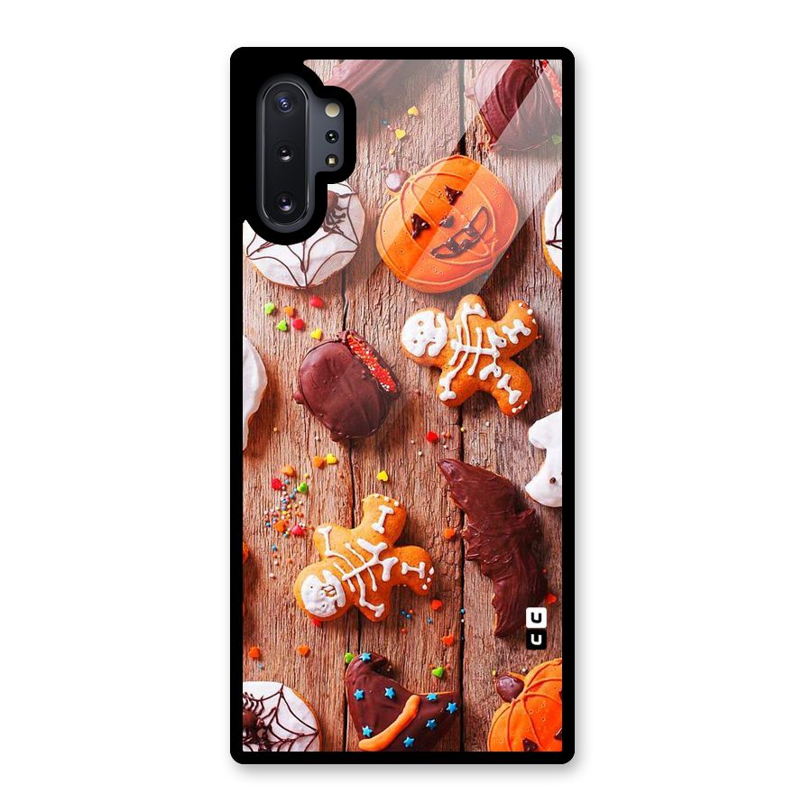 Halloween Chocolates Glass Back Case for Galaxy Note 10 Plus