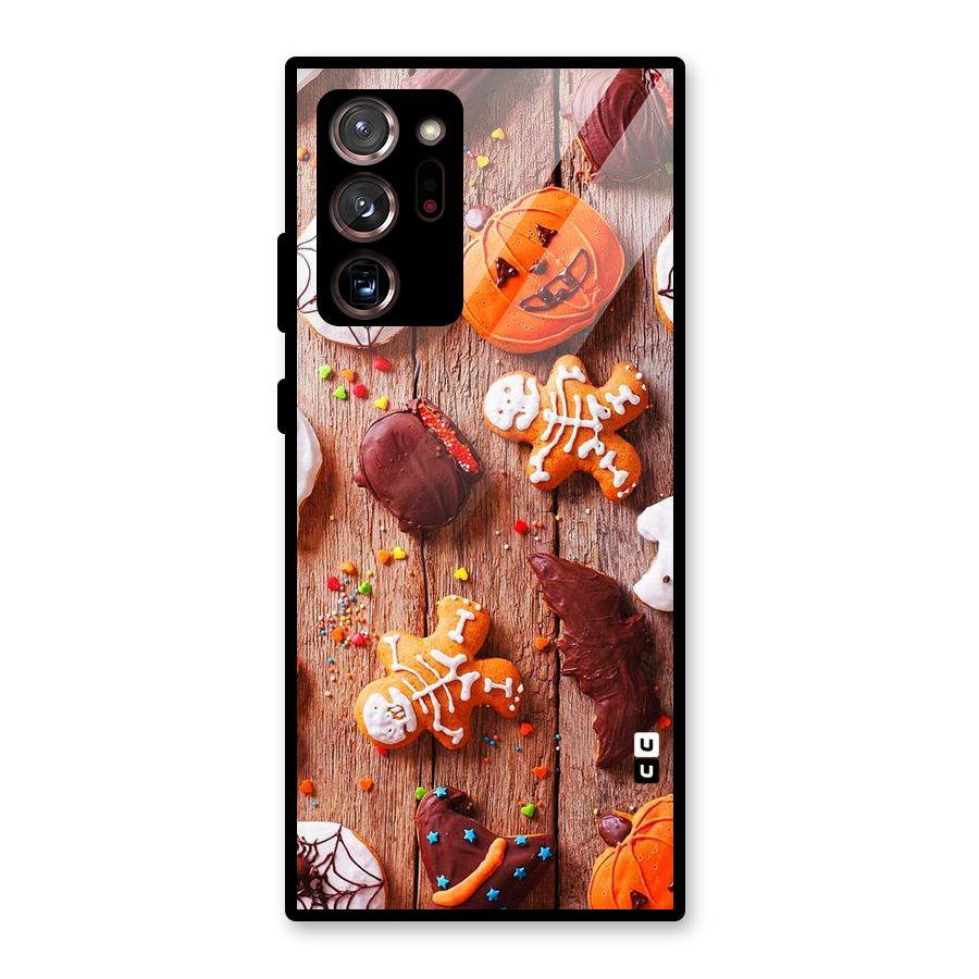 Halloween Chocolates Glass Back Case for Galaxy Note 20 Ultra