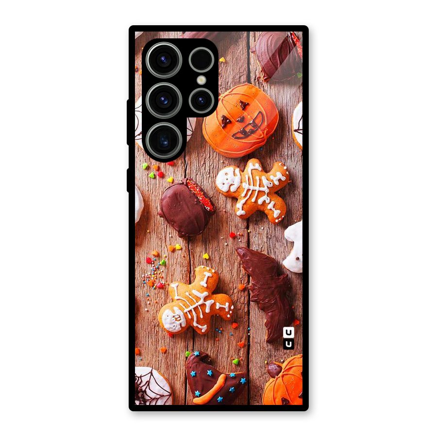 Halloween Chocolates Glass Back Case for Galaxy S23 Ultra