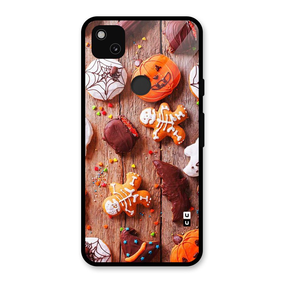 Halloween Chocolates Glass Back Case for Google Pixel 4a