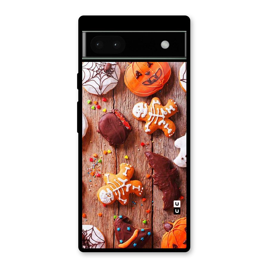 Halloween Chocolates Glass Back Case for Google Pixel 6a