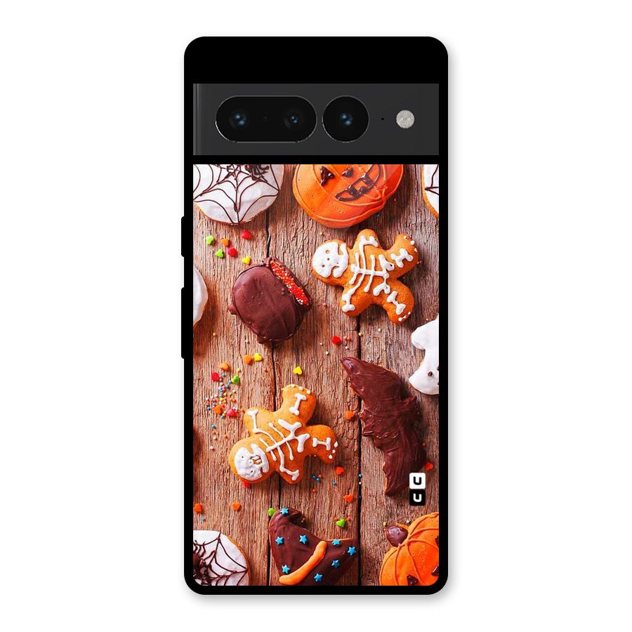 Halloween Chocolates Glass Back Case for Google Pixel 7 Pro