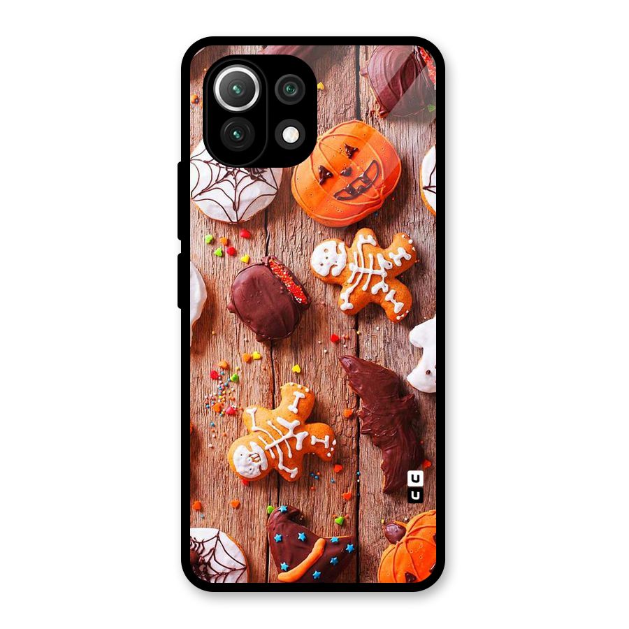 Halloween Chocolates Glass Back Case for Mi 11 Lite NE 5G