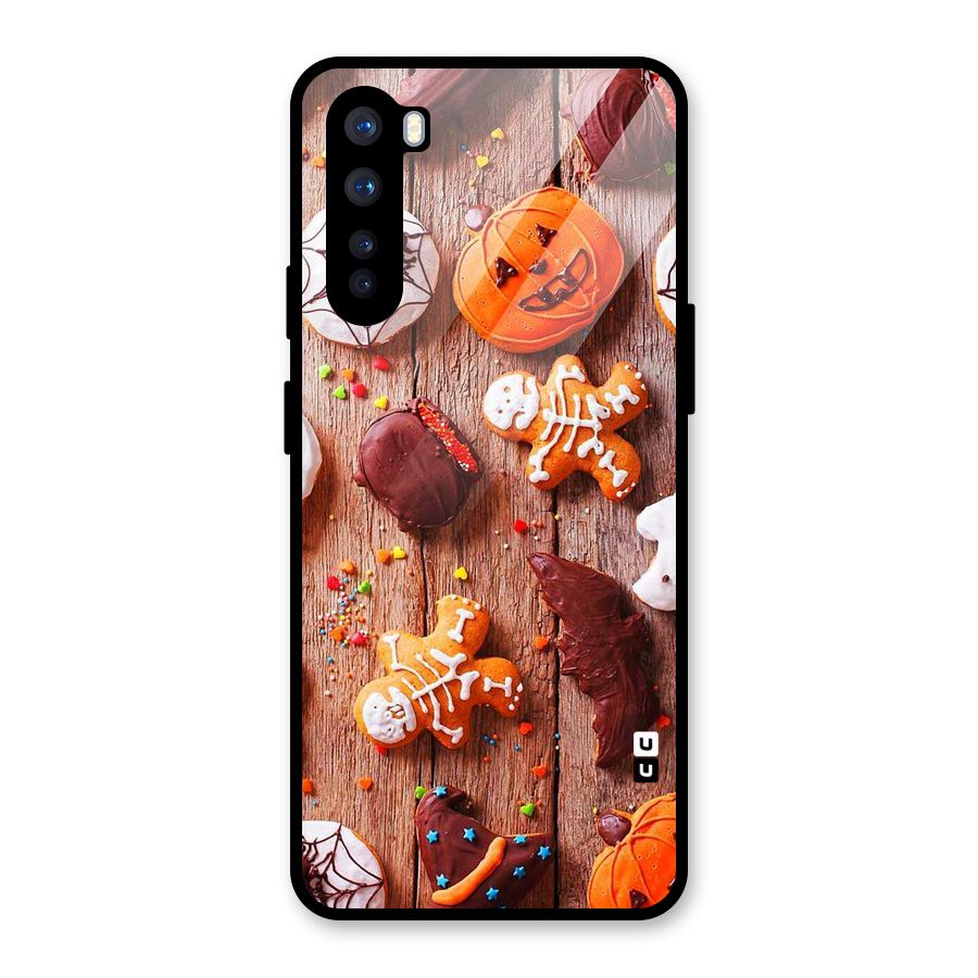 Halloween Chocolates Glass Back Case for OnePlus Nord