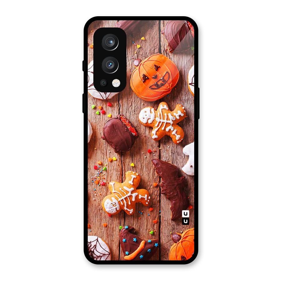 Halloween Chocolates Glass Back Case for OnePlus Nord 2 5G