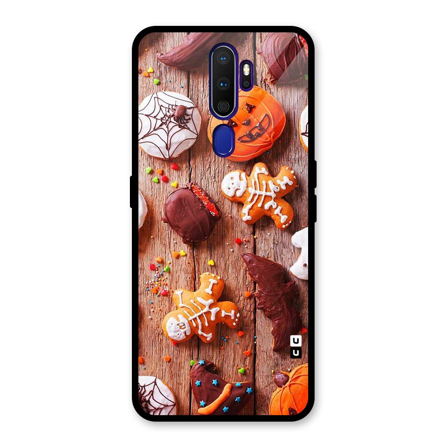 Halloween Chocolates Glass Back Case for Oppo A9 (2020)