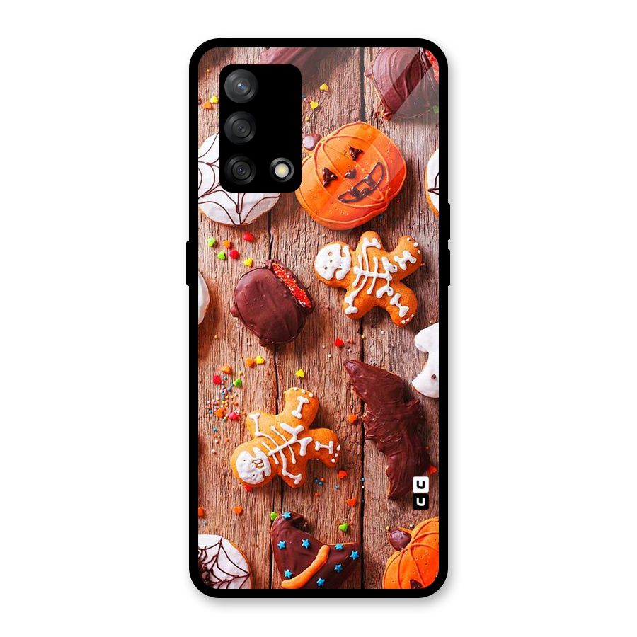Halloween Chocolates Glass Back Case for Oppo F19