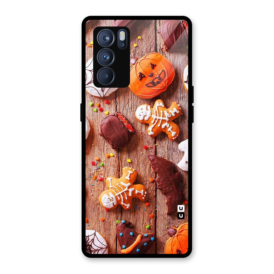 Halloween Chocolates Glass Back Case for Oppo Reno6 Pro 5G